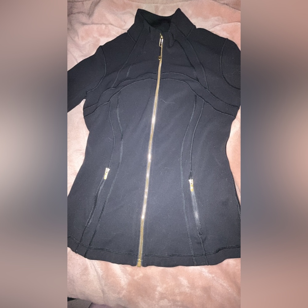 Lululemon Athletica Black Jacket with Gold Zipper